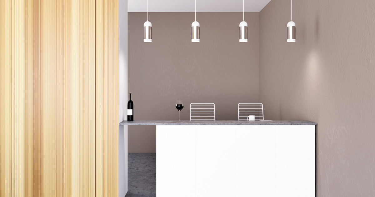 A bar section in a rental property